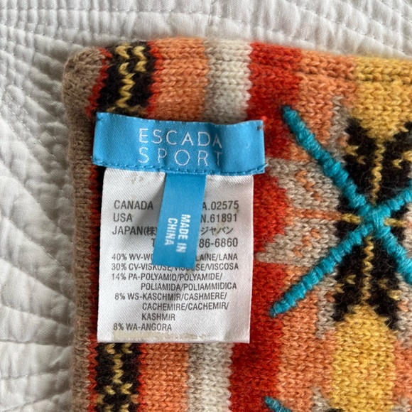 Escada sport, winter scarf, camel, sporty yet sophisticated, like new - Picture 6 of 6